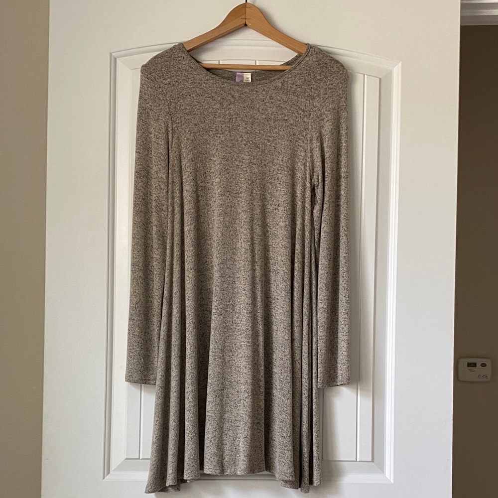Alya Heather Gray Long Sleeve Dress